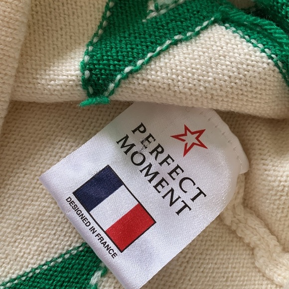 Perfect moment star dust ski sweater in white/ green star - Picture 4 of 4